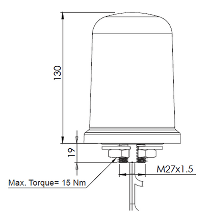 Fullband FB4X4MIMO (Black) Omni Directional 4G/5G Dome Antenna 4x4 MiMO Wall/Pole Mount