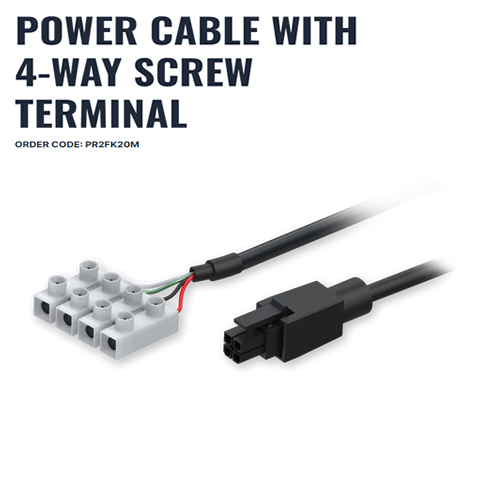 Teltonika PR2FK20M - Power Cable With 4 Way Screw Terminal – 5G Routers