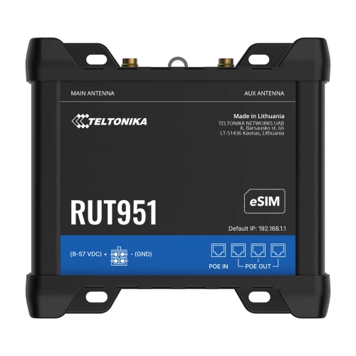 RUT951 POE+ 4G Router with POE from Teltonika