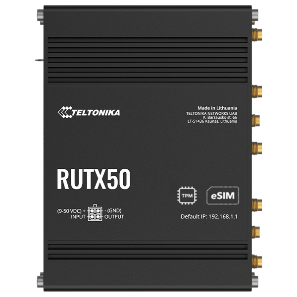 Delta Ru 50 Pin Router Teltonika RUTX50 eSIM 5G Router – 5G Routers