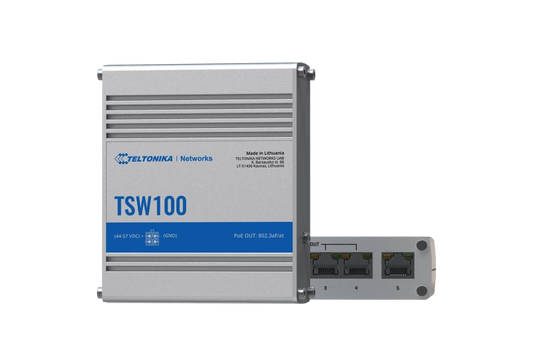 Teltonika TSW100 4 Port Unmanaged POE+ Switch